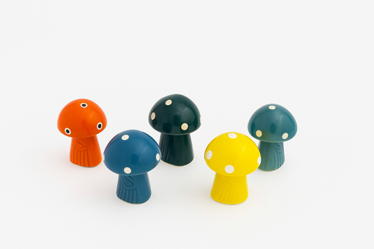 Ceramic Mushroom Miniatures (Set of 5)