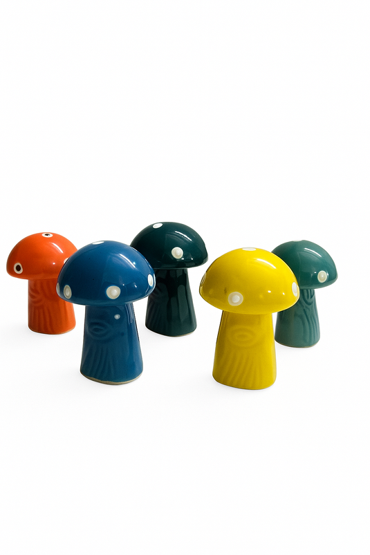 Ceramic Mushroom Miniatures (Set of 5)
