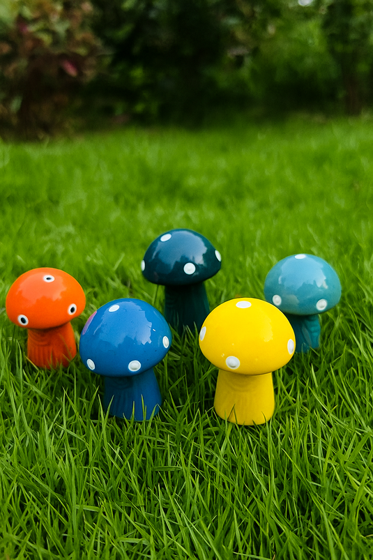 Ceramic Mushroom Miniatures (Set of 5)