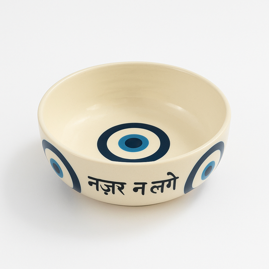 Ceramic Evil Eye Bowl for soups, salads, noodles, pasta