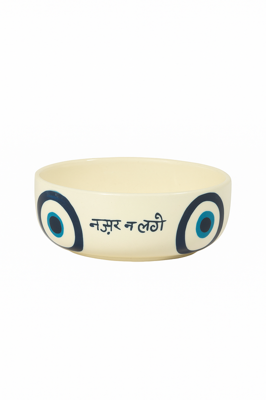 Ceramic Evil Eye Bowl for soups, salads, noodles, pasta