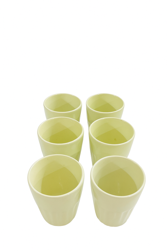 Ceramic Kulhad | Chai Kulhad | Traditional Beverage Mug | Capacity – 100ML (6, Yellow)