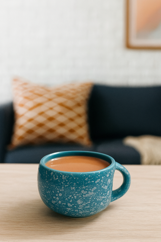 Ceramic Blue Chai/Tea cups (Set of 6)