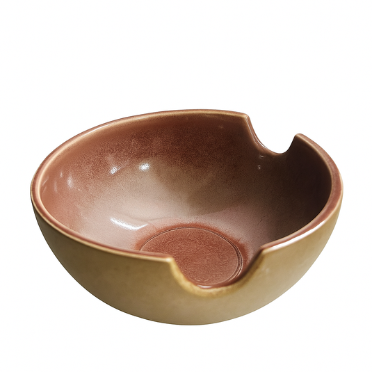Rough Deep glazed serving bowl