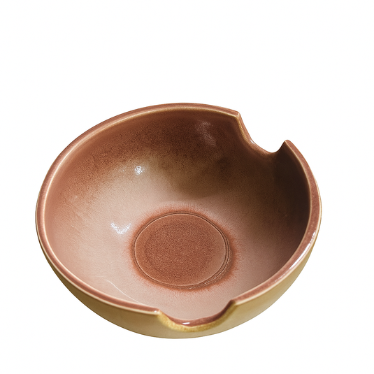 Rough Deep glazed serving bowl