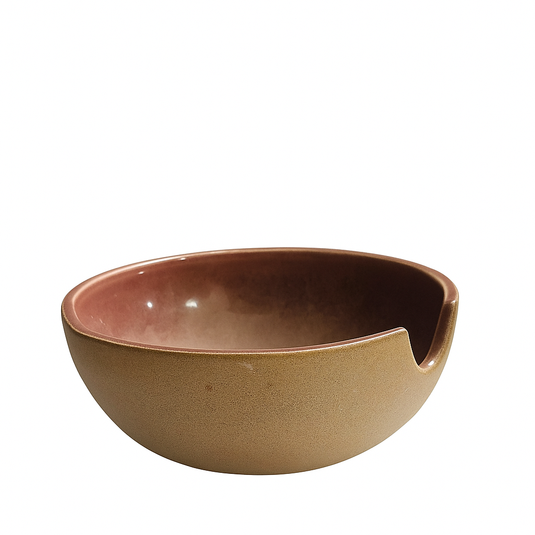 Rough Deep glazed serving bowl