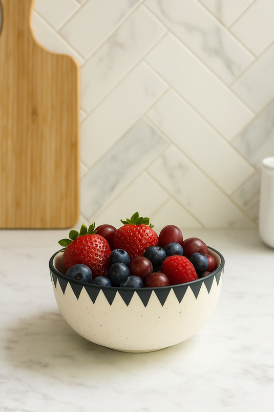 Ceramic Printed Serving Bowls (Set of 4)