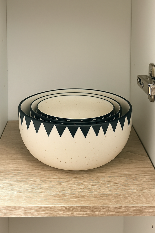 Ceramic Printed Serving Bowls (Set of 4)