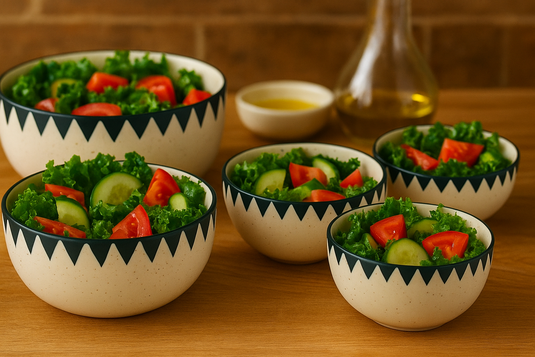 Ceramic Printed Serving Bowls (Set of 4)