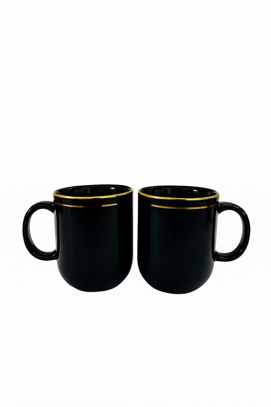 Dinewell Fine Glossy 200 ml Dark Plum Mugs (Set of 2)