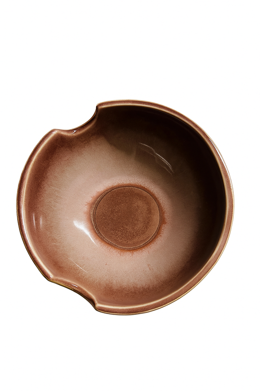 Rough Deep glazed serving bowl